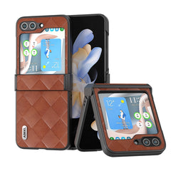 Estuche para teléfono ABEEL Weave Plaid PU  ...