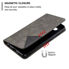 Estuche de cuero magnético con tapa horizont...