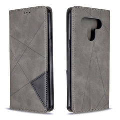 Estuche de cuero magnético con tapa horizont...