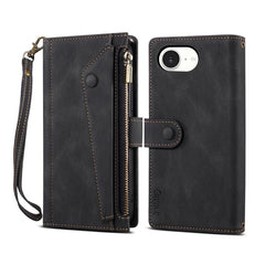 ESEBLE Retro Frosted RFID Funda de cuero con...