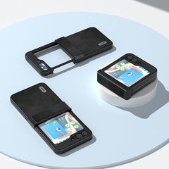 ABEEL Estuche para teléfono de PU con textur...