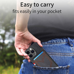 Estuche para teléfono de piel de cuero con t...