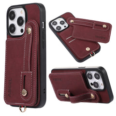 ABEEL Litchi Texture Card Bag PU Funda para ...