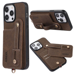 ABEEL Litchi Texture Card Bag PU Funda para ...