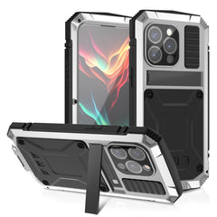 R-JUST Caja de teléfono de silicona y metal ...