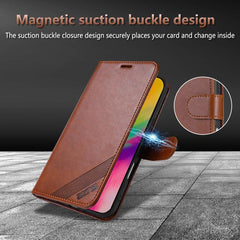 AZNS Estuche para teléfono de cuero con text...