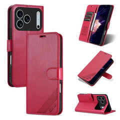 AZNS Estuche para teléfono de cuero con text...