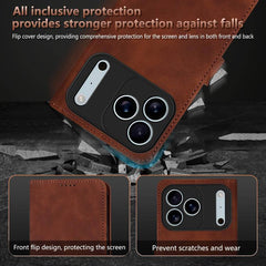 AZNS Skin Feel Calf Texture Flip Funda de cu...