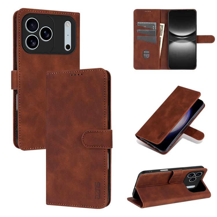 AZNS Skin Feel Calf Texture Flip Funda de cu...