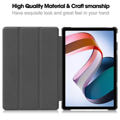 Estuche para tableta de cuero con tres plieg...