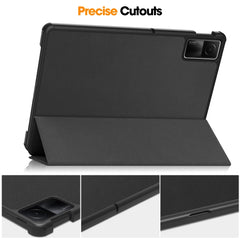 Estuche para tableta de cuero con tres plieg...