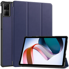 Estuche para tableta de cuero con tres plieg...