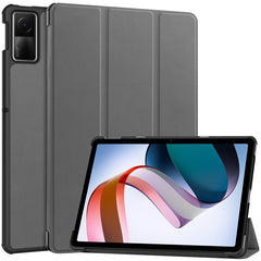 Estuche para tableta de cuero con tres plieg...
