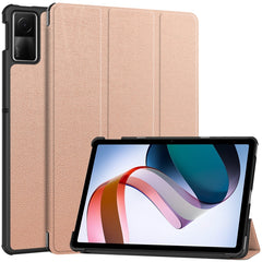 Estuche para tableta de cuero con tres plieg...