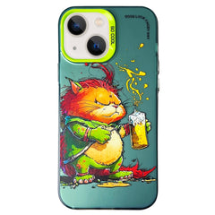 Caja del teléfono de la pintura al óleo anim...