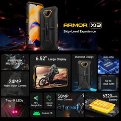Ulefone Armor X13, teléfono resistente IP68/...