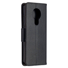 Estuche de cuero con tapa horizontal de colo...