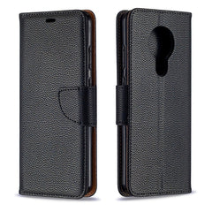 Estuche de cuero con tapa horizontal de colo...