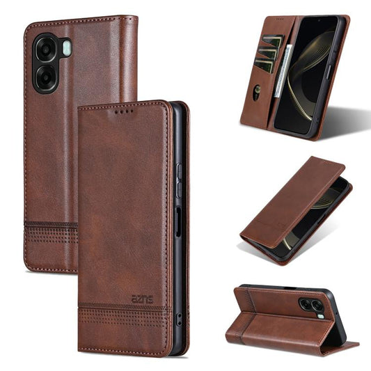 AZNS Funda de teléfono de cuero con tapa mag...
