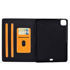 Estuche de cuero con tapa horizontal con tex...