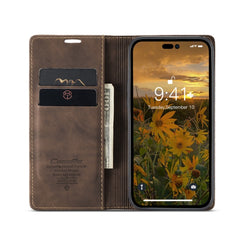CaseMe 013 Funda de teléfono de cuero con ta...