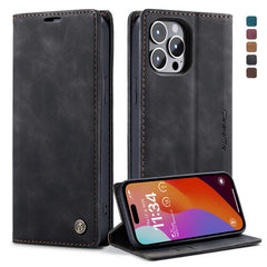 CaseMe 013 Funda de teléfono de cuero con ta...