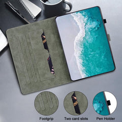 Funda para tableta de cuero con tapa y patró...