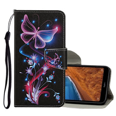 Estuche de cuero con tapa horizontal con pat...