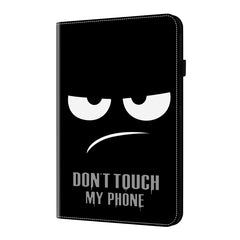 Funda para tableta de cuero pintado con text...