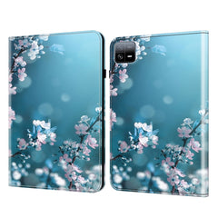 Funda para tableta de cuero pintado con text...