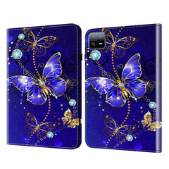 Funda para tableta de cuero pintado con text...