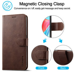 LC.IMEEKE Funda de cuero con tapa horizontal...