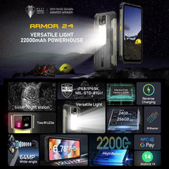 Ulefone Armor 24, Teléfono Robusto, Huella D...