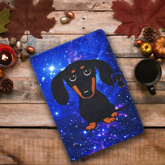 Funda de cuero con tapa horizontal prensada ...