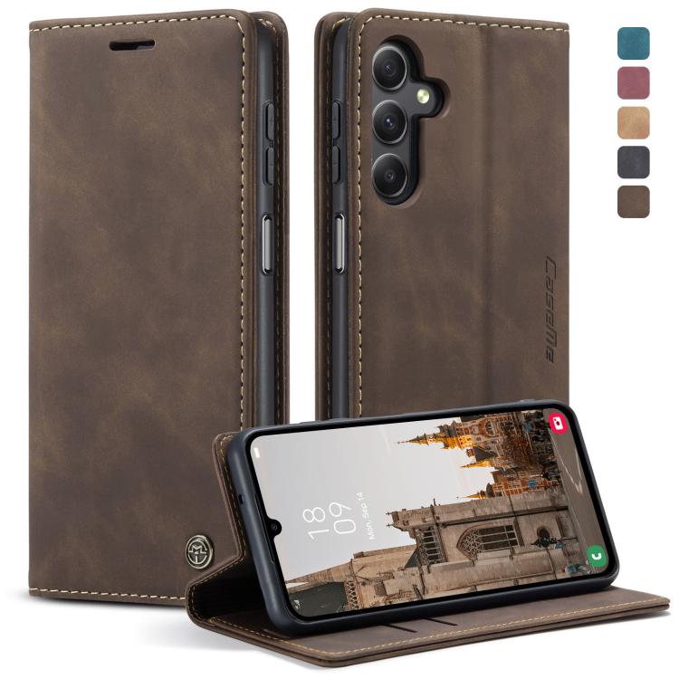 CaseMe 013 Funda de teléfono de cuero con ta...