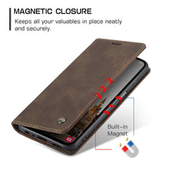 CaseMe 013 Funda de teléfono de cuero con ta...
