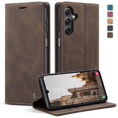 CaseMe 013 Funda de teléfono de cuero con ta...