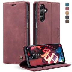 CaseMe 013 Funda de teléfono de cuero con ta...