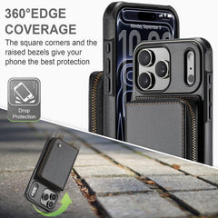 Funda para teléfono de cuero con billetera c...