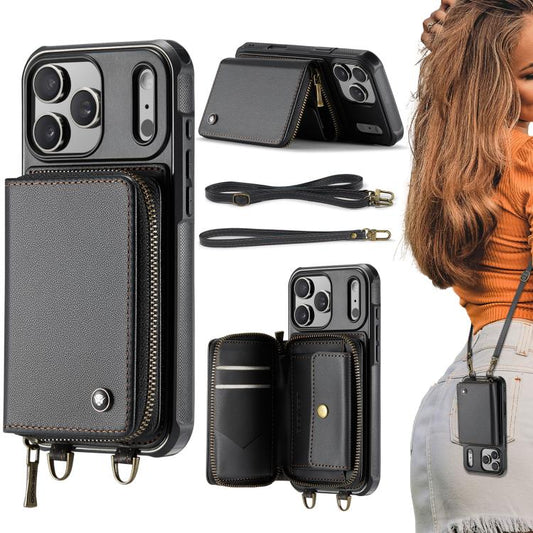 Funda para teléfono de cuero con billetera c...