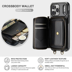 Funda para teléfono de cuero con billetera c...