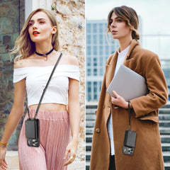 Funda para teléfono de cuero con billetera c...