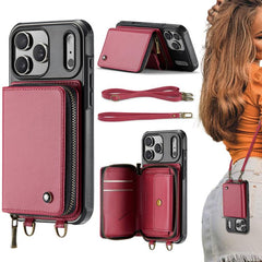 Funda para teléfono de cuero con billetera c...