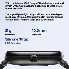 Zeblaze GTS 3 Pro IP68 Reloj inteligente de fitness HD de 1,97 pulgadas