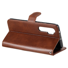 Funda de cuero con tapa horizontal y cremall...