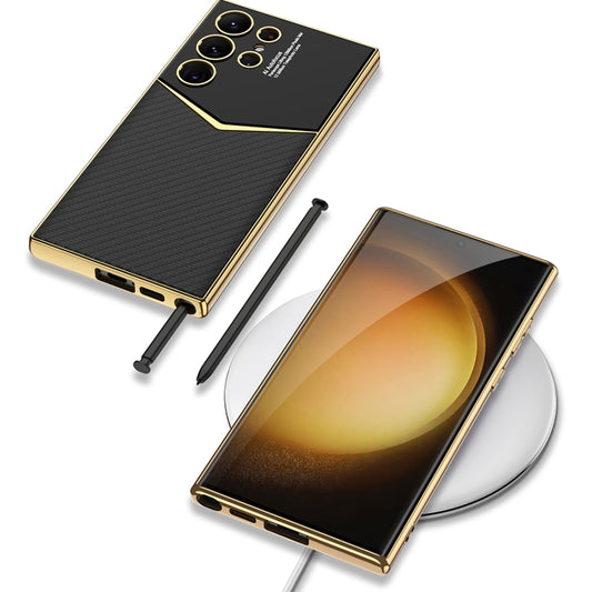 GKK Plating Soft TPU + Funda de cuero para t...