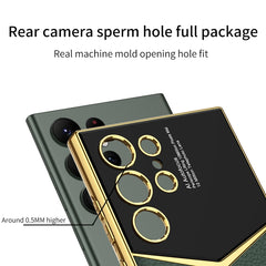 GKK Plating Soft TPU + Funda de cuero para t...