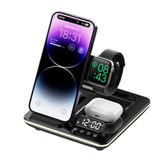 A93 15W 5 en 1 Soporte para teléfono de escritorio con cargador inalámbrico