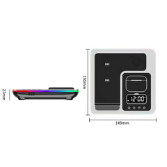 A93 15W 5 en 1 Soporte para teléfono de escritorio con cargador inalámbrico