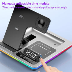 A93 15W 5 en 1 Soporte para teléfono de escritorio con cargador inalámbrico